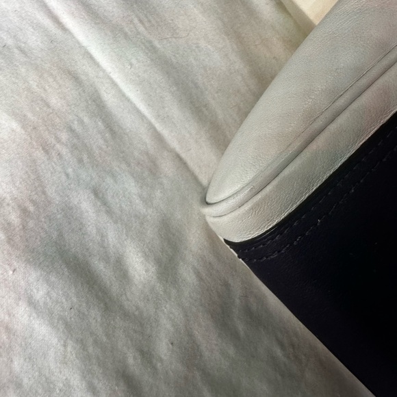 Coach Legacy Eggplant and Ivory Wristlet with Yellow Accent - Picture 6 of 16